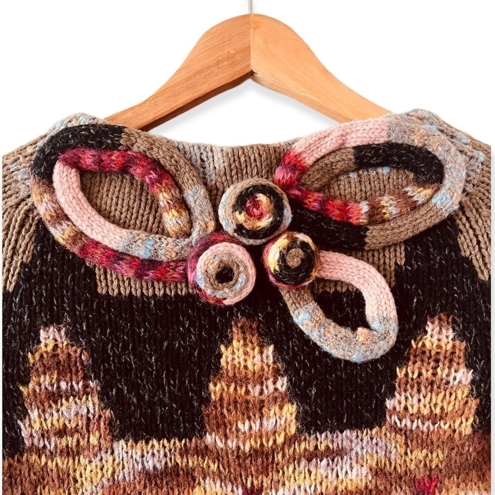 ANTHROPOLOGIE SLEEPING ON SNOW Loops & Angles Knit Cozycore Cardigan Size S - Picture 8 of 11
